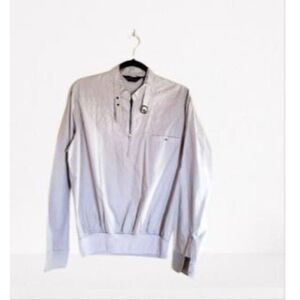 Vintage Sergio Valente Jacket Tan L 1/4  Zip Up Shirt